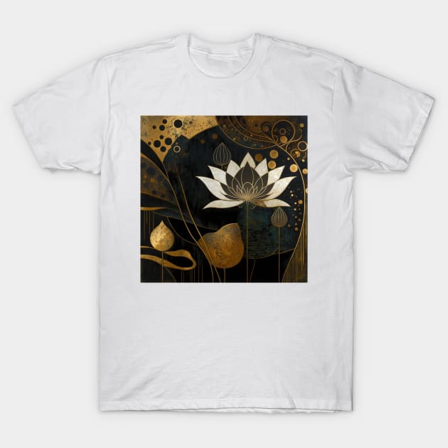 flower and gold T-Shirt by Imagier